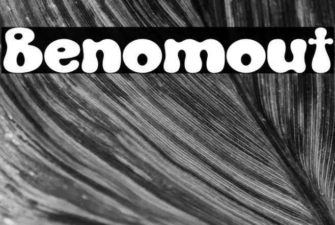 Benomout Font examples