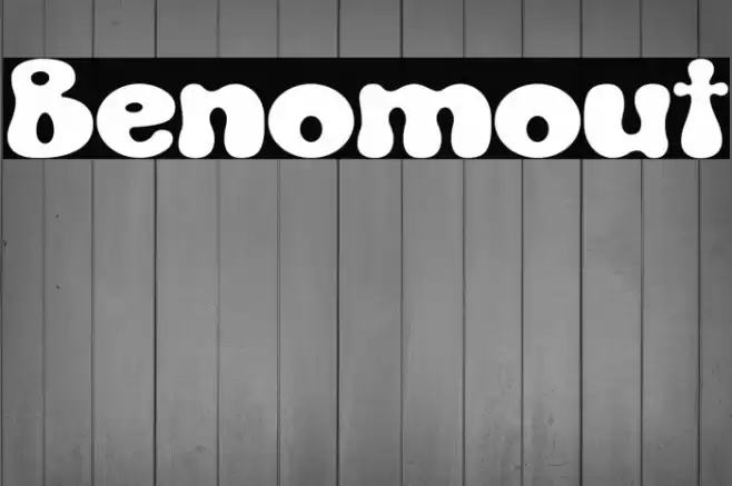 Benomout Font examples
