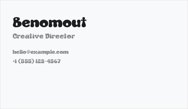 Benomout Business Card