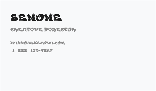 Benone Business Card