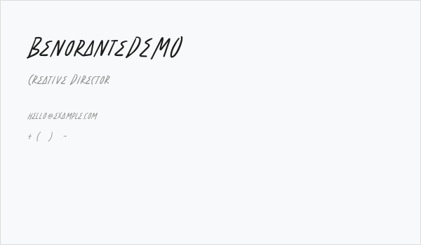 BenoranteDEMO Business Card