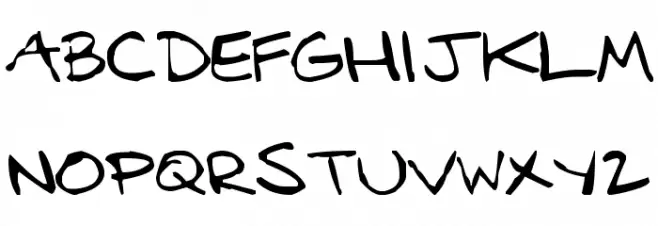BensHand Шрифта ВЕРХНИЙ