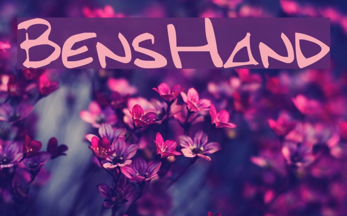 BensHand Font examples