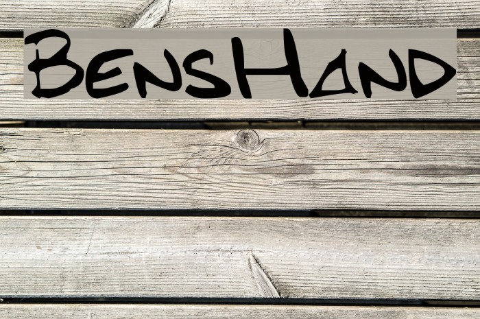 BensHand Font examples