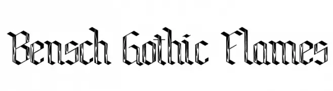 Bensch Gothic Flames  les polices de caractères gratuit tlcharger
