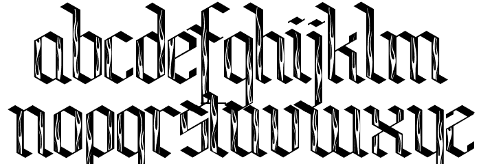 Bensch Gothic Flames Caratteri MINUSCOLO