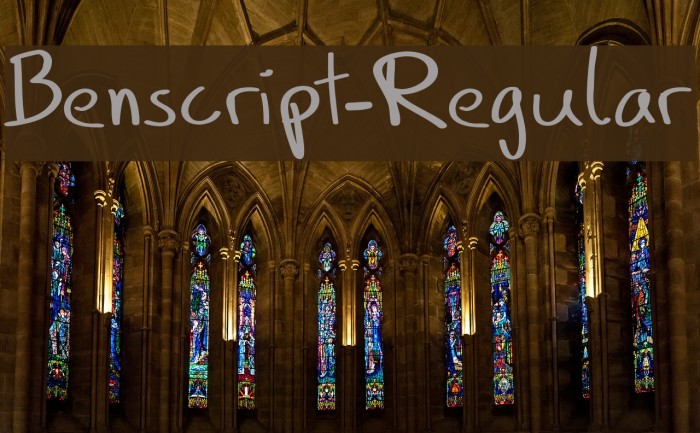 Benscript-Regular Font examples