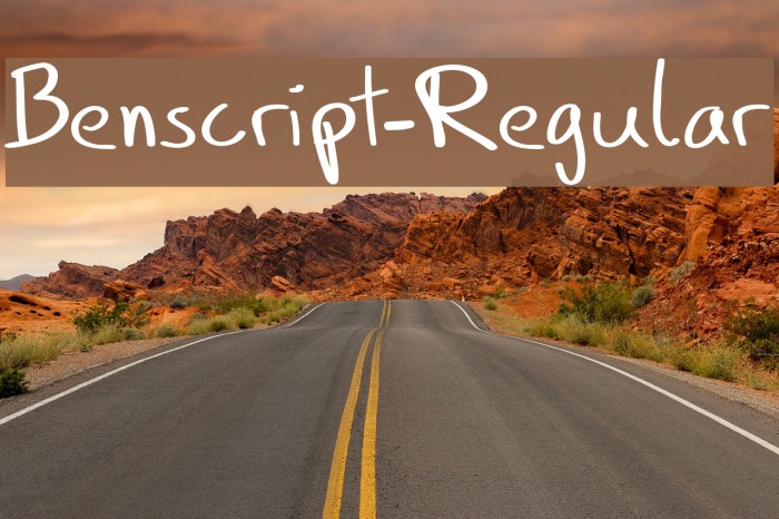 Benscript-Regular Font examples