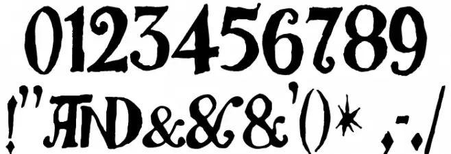 Bensgothic Font OTHER CHARS