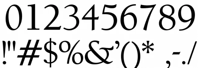 BensonOldStyleOpti-Medium Font OTHER CHARS