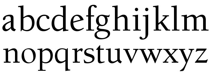 BensonOldStyleOpti-Medium Font LOWERCASE
