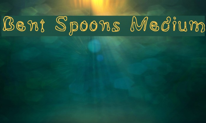Bent Spoons Medium Font examples