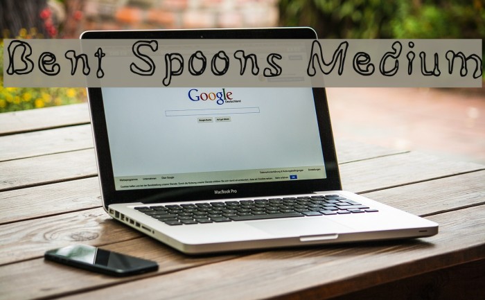 Bent Spoons Medium Font examples