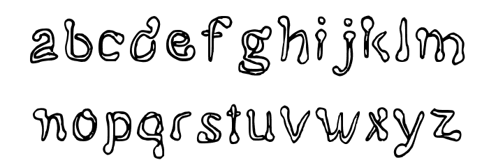 Bent Spoons Medium Font LOWERCASE