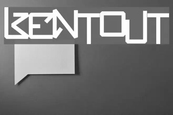 BentOut Font examples