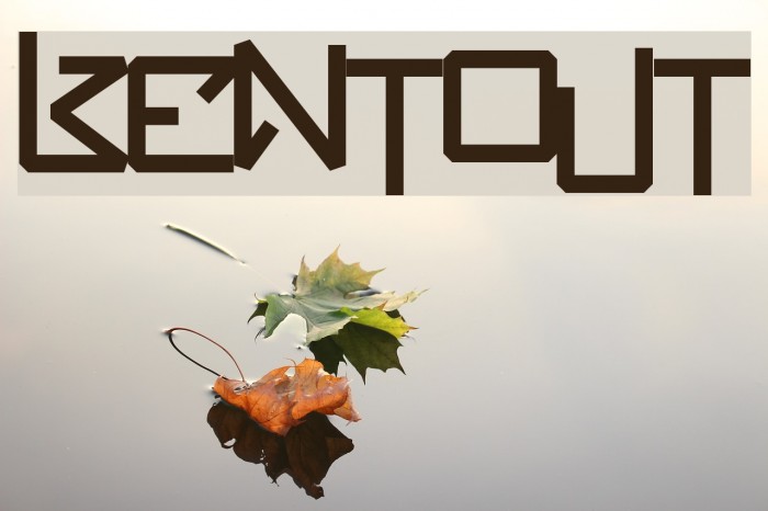 BentOut Font examples