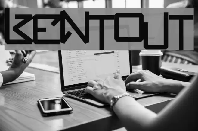 BentOut Font examples