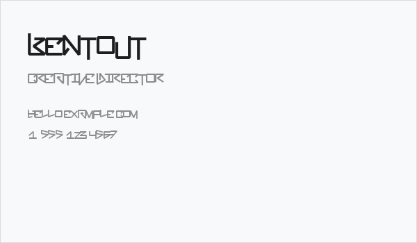 BentOut Business Card