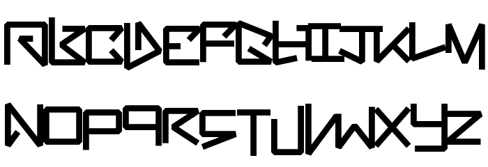 BentOut Font LOWERCASE