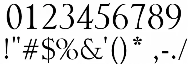 Bente Lite Font OTHER CHARS