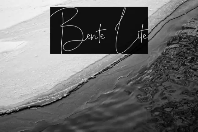 Bente Lite Font examples