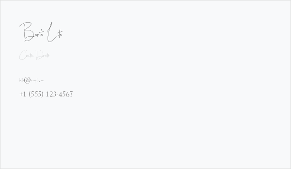 Bente Lite Business Card