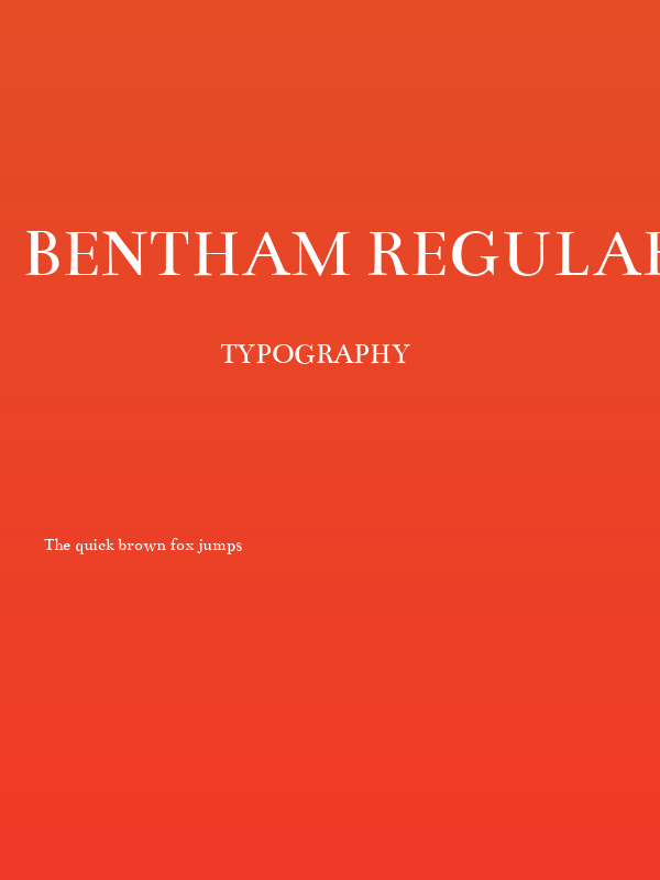 Bentham Regular Poster