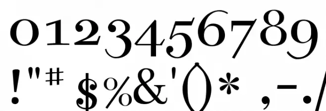 Bentham Font OTHER CHARS