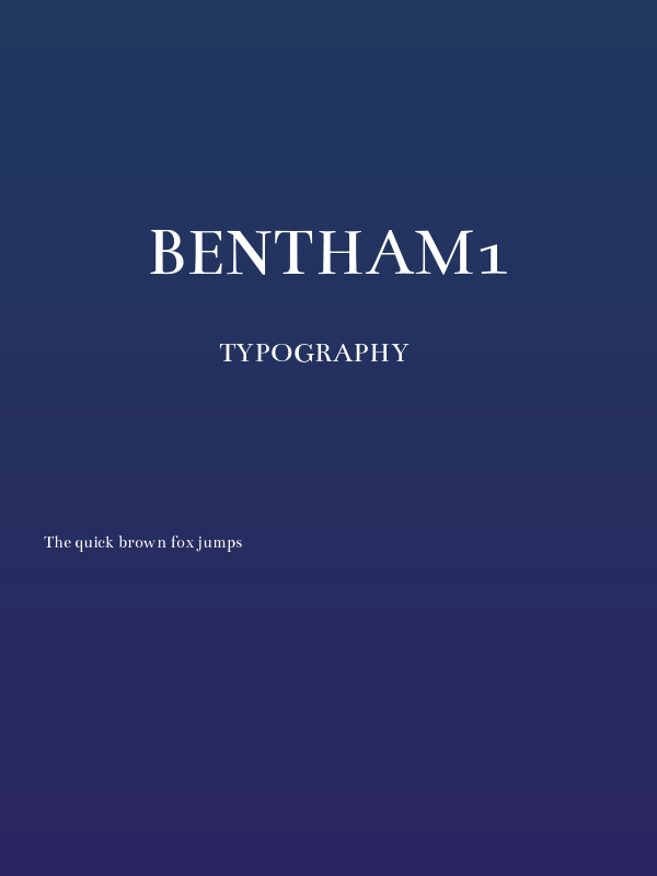Bentham1 Poster