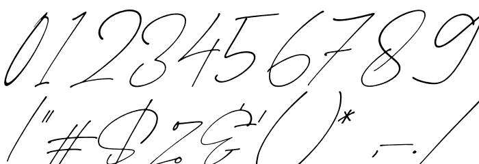 Bentila Signate Italic Font OTHER CHARS