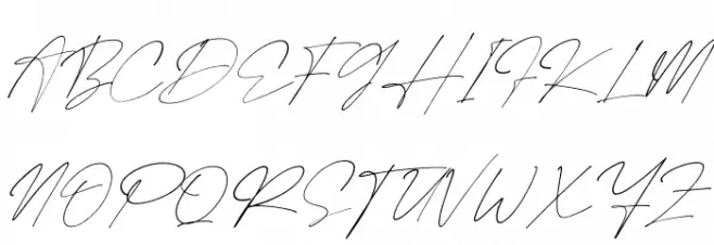Bentila Signate Italic Шрифта ВЕРХНИЙ