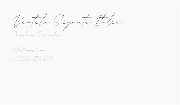 Bentila Signate Italic Business Card