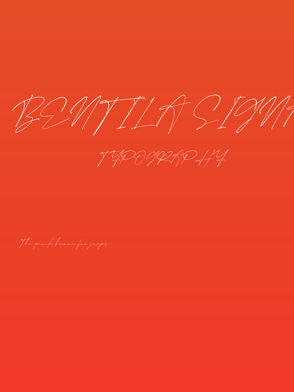 Bentila Signate Italic Poster