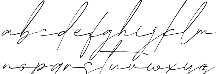 Bentila Signate Italic Font LOWERCASE