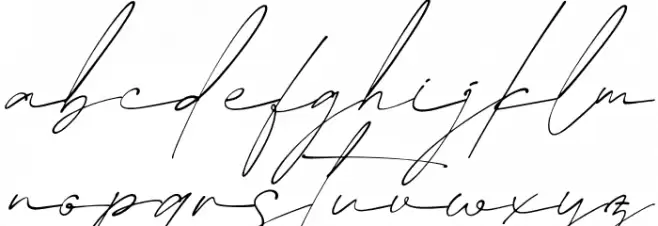 Bentila Signate Italic Font LOWERCASE