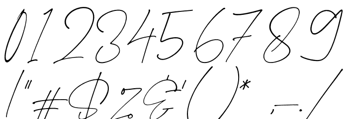 Bentila Signate Font OTHER CHARS