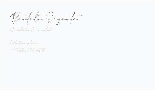 Bentila Signate Business Card