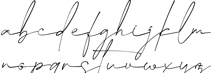 Bentila Signate Font LOWERCASE
