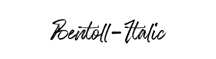 Bentoll-Italic  Скачать бесплатные шрифты