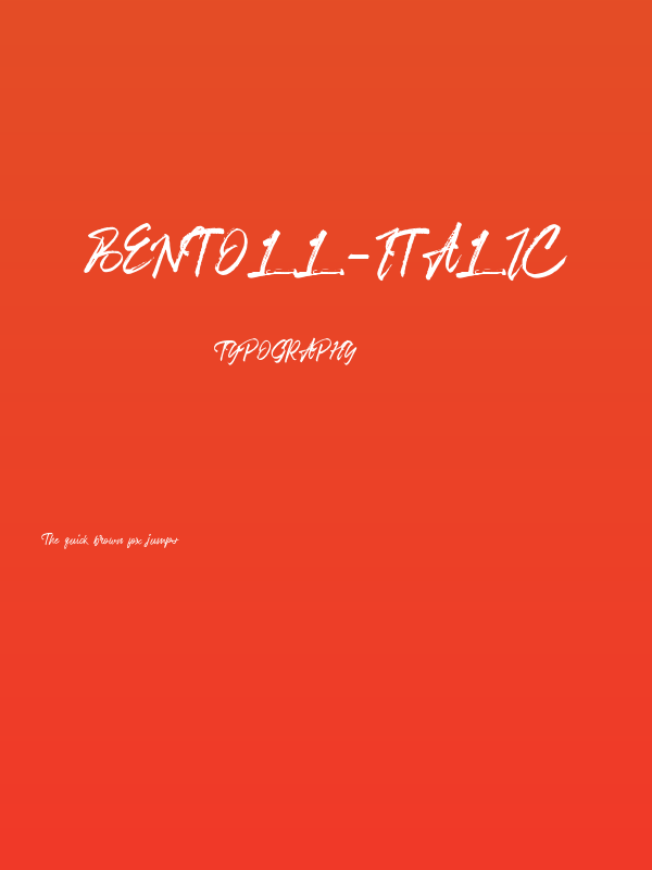 Bentoll-Italic Poster
