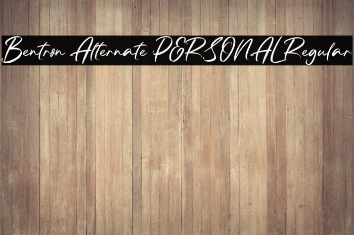 Bentron Alternate PERSONAL Regular Example 1