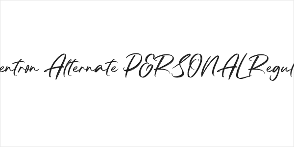 Bentron Alternate PERSONAL Regular Logo