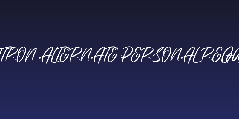 Bentron Alternate PERSONAL Regular Social Header