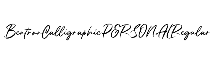 Bentron Calligraphic PERSONAL Regular  Frei Schriftart Herunterladen