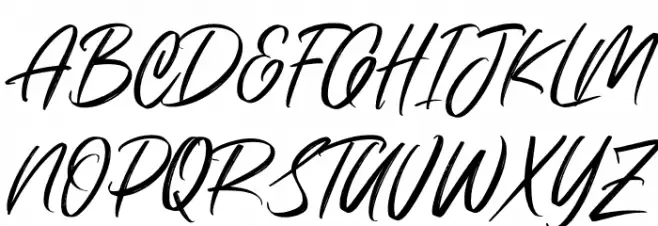 Bentron Calligraphic PERSONAL Regular Schriftart Groß