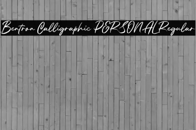 Bentron Calligraphic PERSONAL Regular Font examples