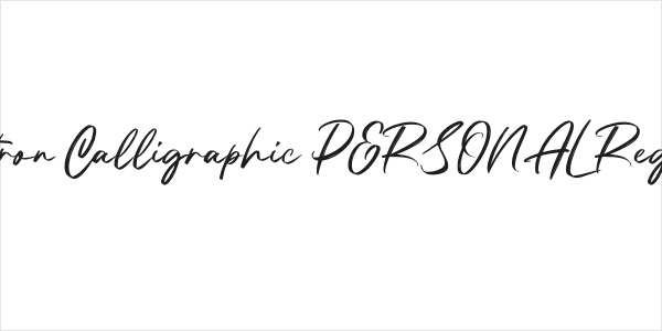 Bentron Calligraphic PERSONAL Regular Logo