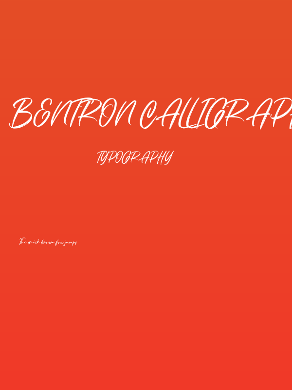 Bentron Calligraphic PERSONAL Regular Poster