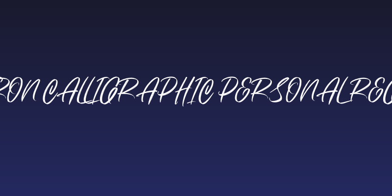 Bentron Calligraphic PERSONAL Regular Social Header