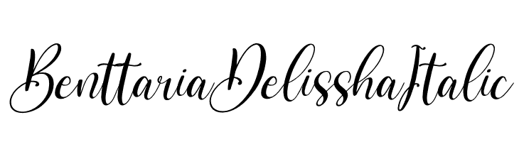 Benttaria Delissha Italic  フリーフォントのダウンロード